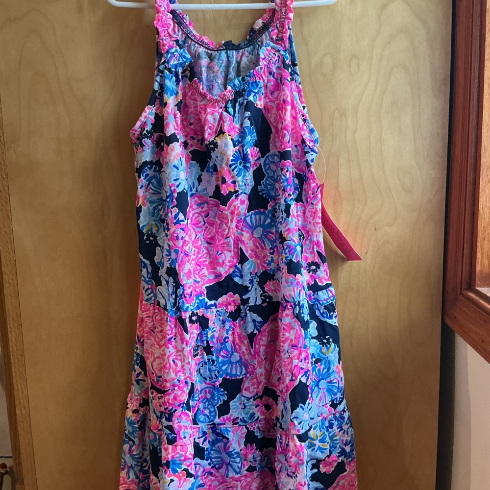 Lilly Pulitzer Pink and Blue Floral Kids Dress